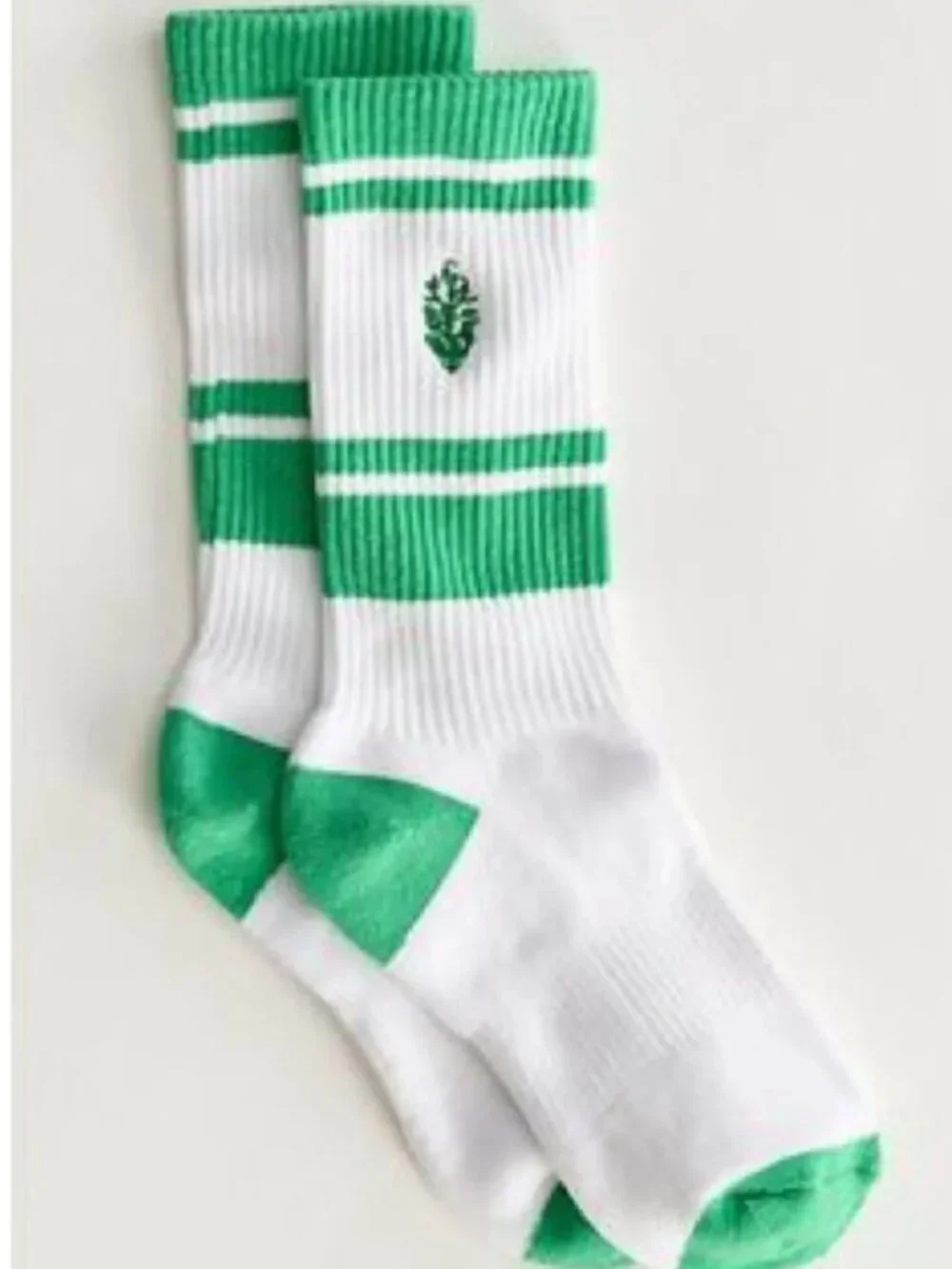 NWT Free People Spring Break Prep Socks in Kelly Green Combo